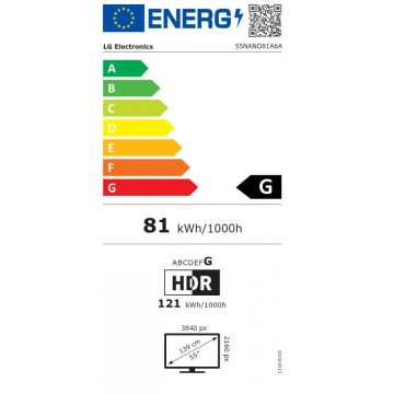 LG Smart Τηλεόραση 55" 4K UHD LED NanoCell AI NANO81 HDR (2025) 55NANO81A6A